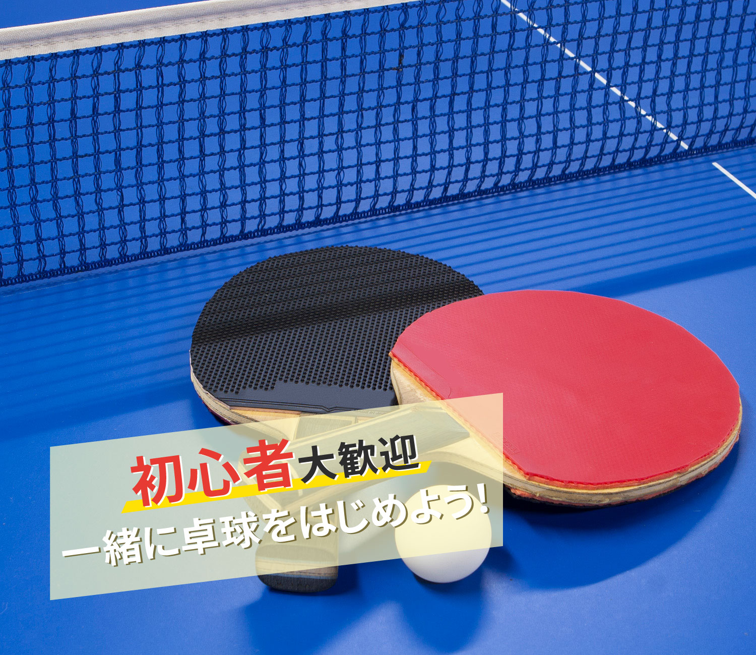 初心者大歓迎一緒に卓球をはじめよう!